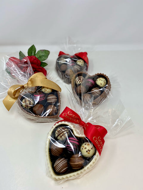 Boîte à truffes à cœur ouvert