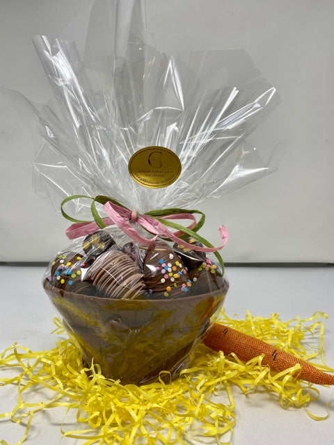 Le panier d'oeufs en chocolat